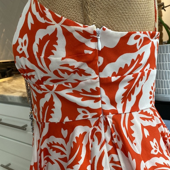🍊Michael Kors Orange Flower Ruffle Top - Picture 6 of 12
